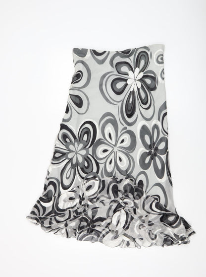Womens UK Size 14 Arruba Flare Chiffon Skirt