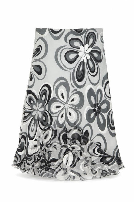 Womens UK Size 14 Arruba Flare Chiffon Skirt