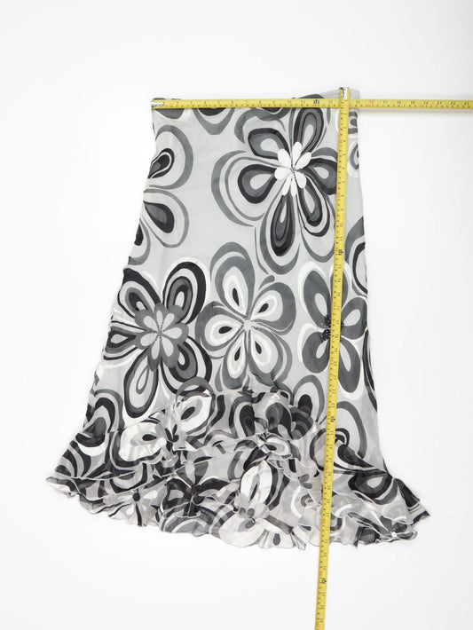 Womens UK Size 14 Arruba Flare Chiffon Skirt