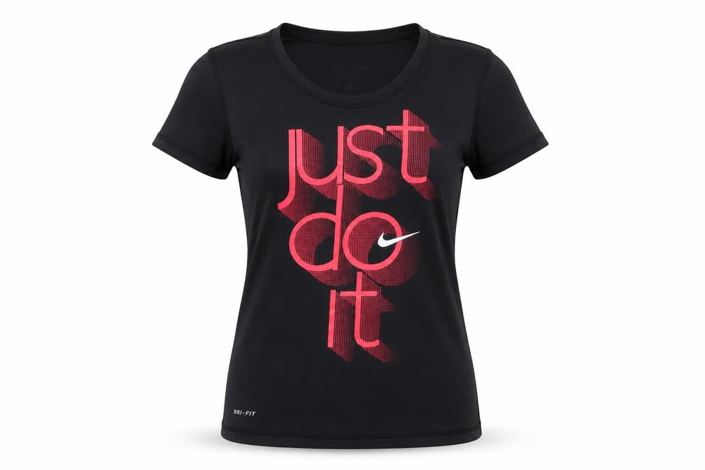 Womens UK Size M Nike Black Basic T-Shirt