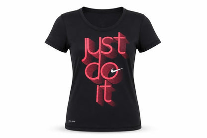 Womens UK Size M Nike Black Basic T-Shirt
