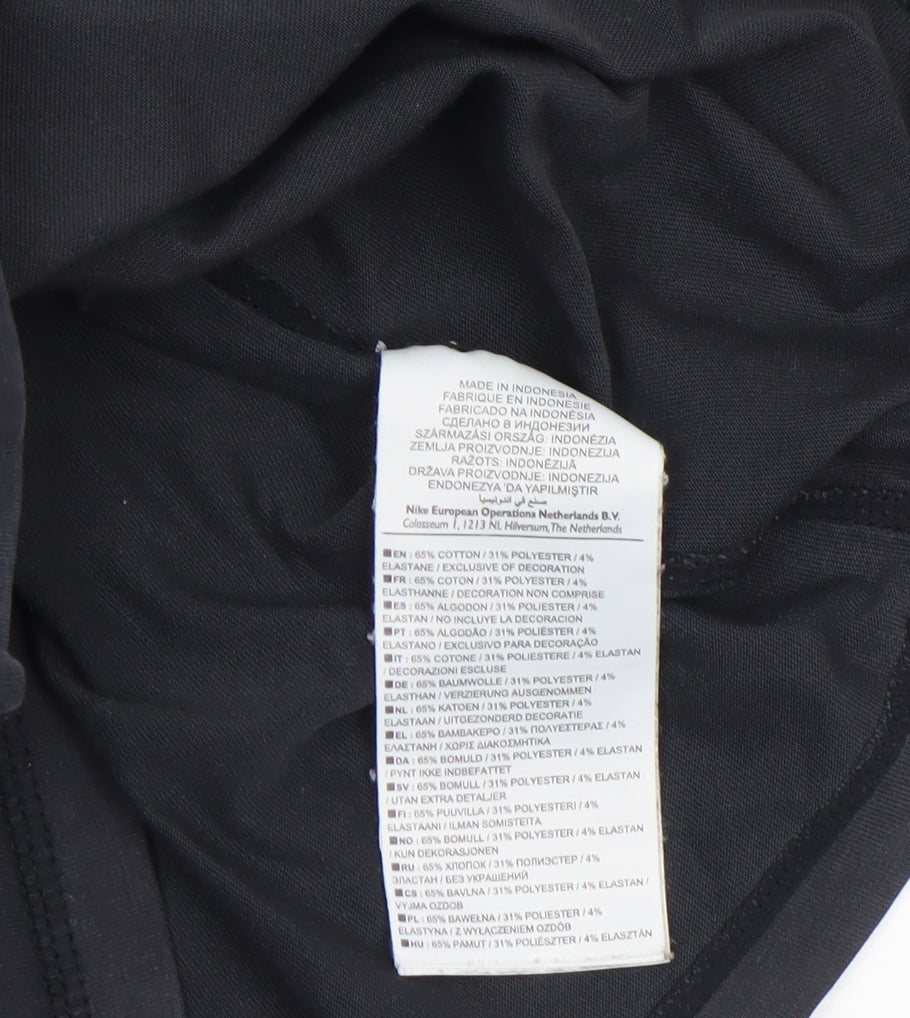 Womens UK Size M Nike Black Basic T-Shirt