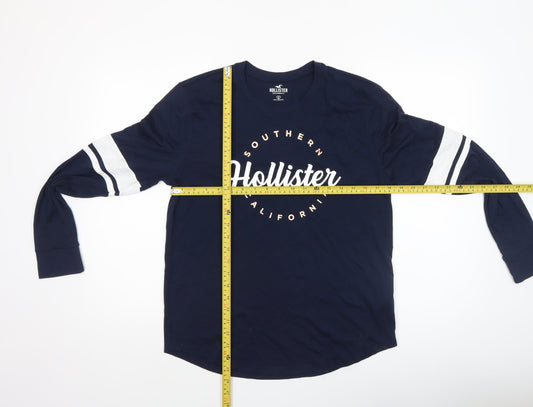 Womens UK Size S Hollister Blue Basic T-Shirt