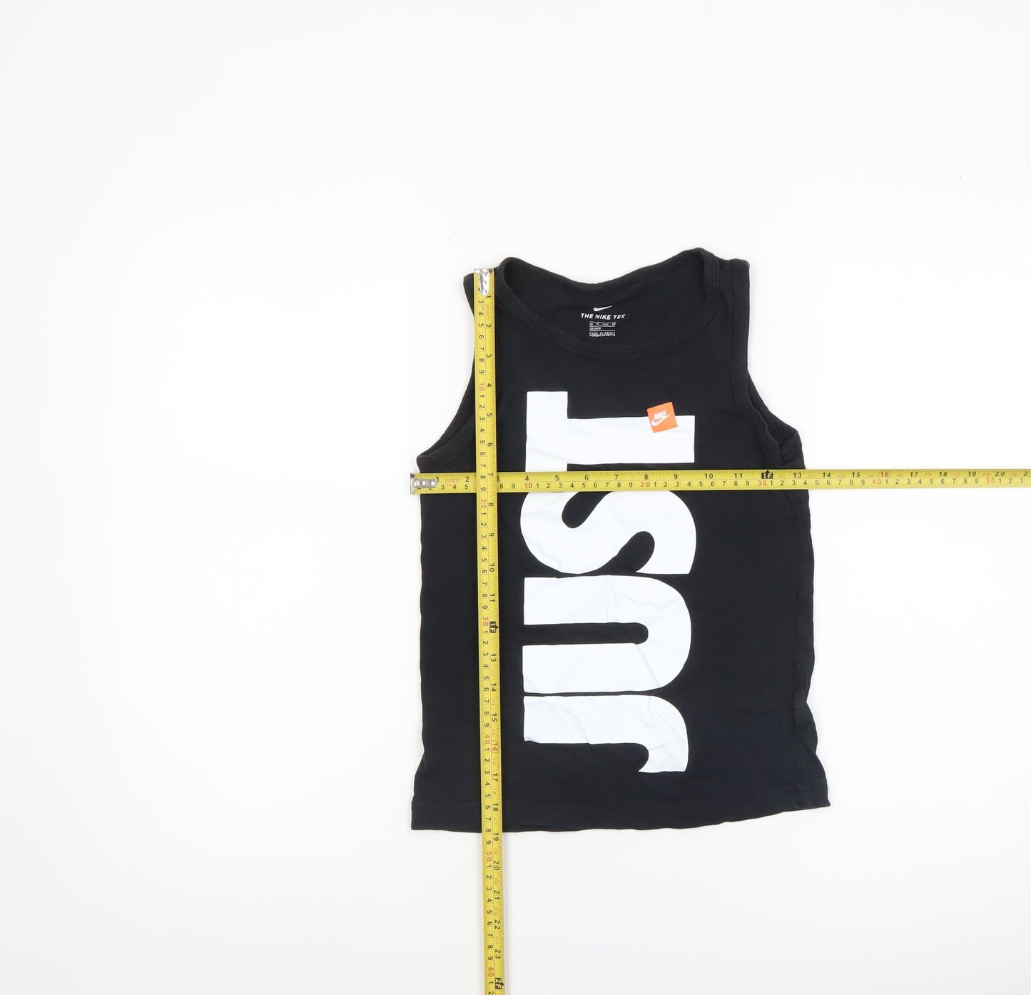 Boys UK Size 7-8 Years Nike Black Basic Tank
