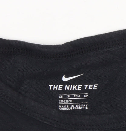 Boys UK Size 7-8 Years Nike Black Basic Tank