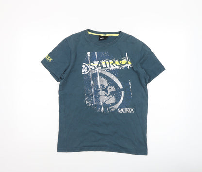 Boys UK Size 11-12 Years Saltrock Blue Basic T-Shirt