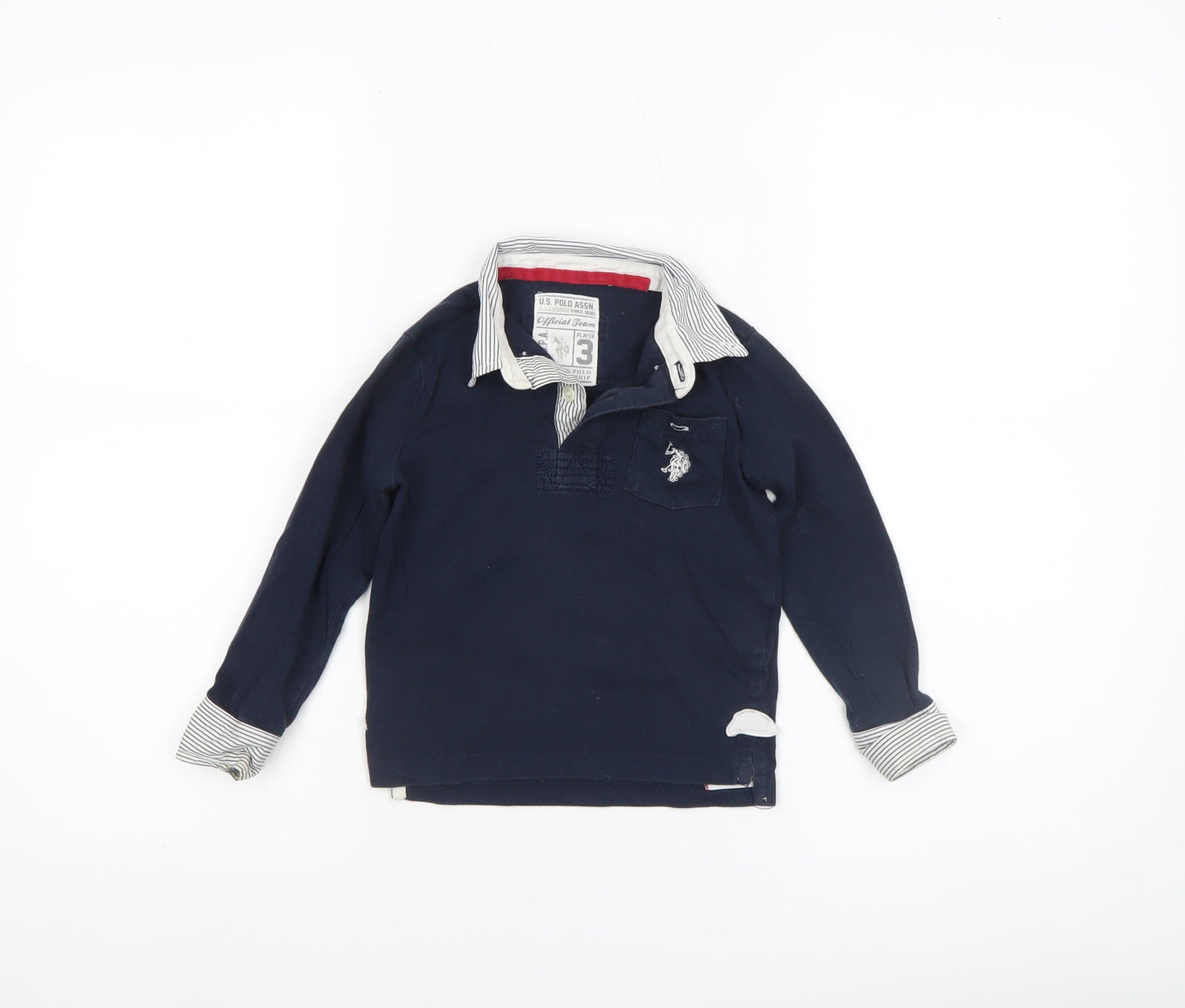 Boys UK Size 3 Years U.S. Polo Assn. Blue Basic Polo