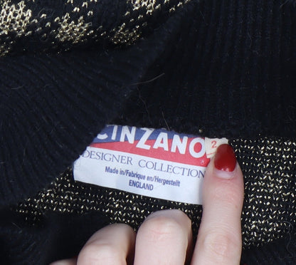 Womens UK Size 20 Cinzano Black Pullover Jumper