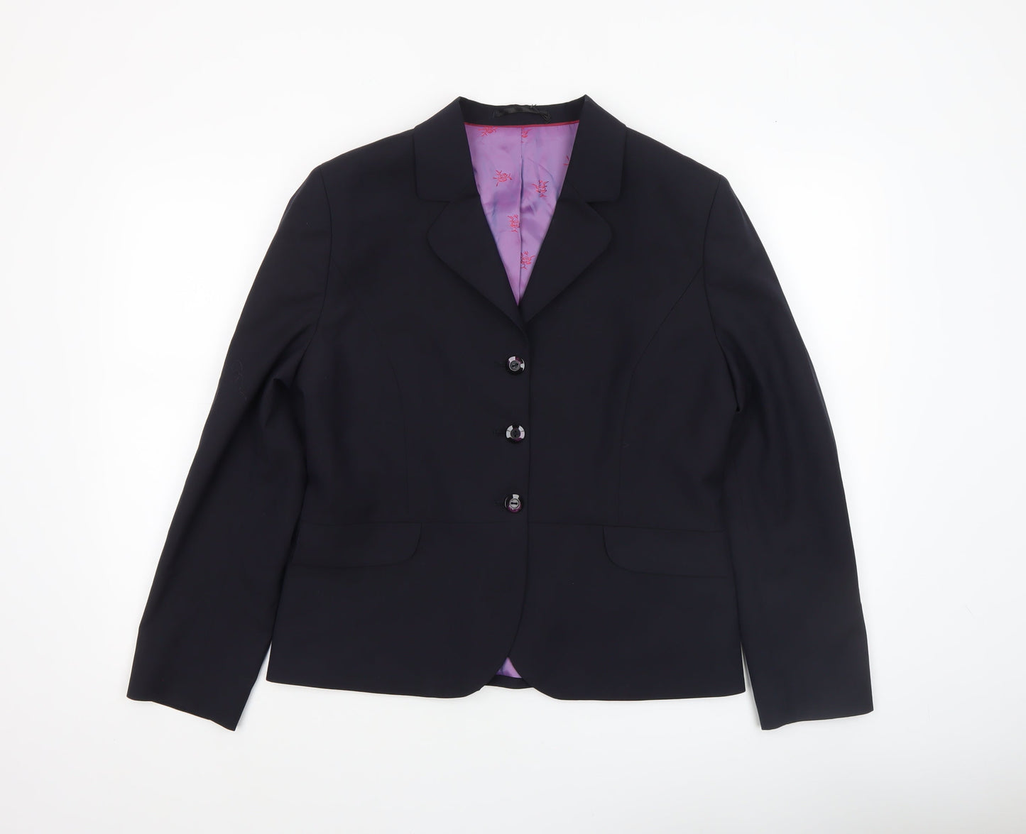 Womens UK Size 14R Brook Taverner Regular Black Suit Jacket