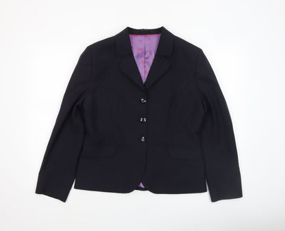 Womens UK Size 14R Brook Taverner Regular Black Suit Jacket