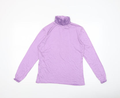 Womens UK Size 12 Aftershock London Purple Basic Blouse