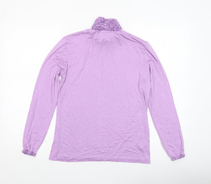 Womens UK Size 12 Aftershock London Purple Basic Blouse