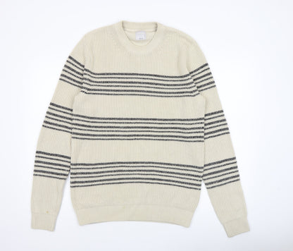 Mens UK Size M JACK & JONES Ivory Pullover Jumper