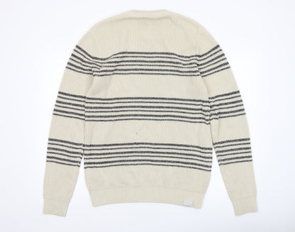 Mens UK Size M JACK & JONES Ivory Pullover Jumper