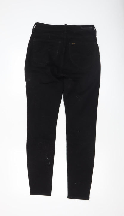 Womens UK Size 12 Lee Slim Fit Skinny Black Jeans