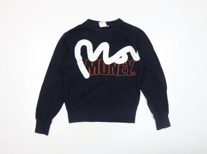 Womens UK Size S Money Blue Pullover Sweatshirt