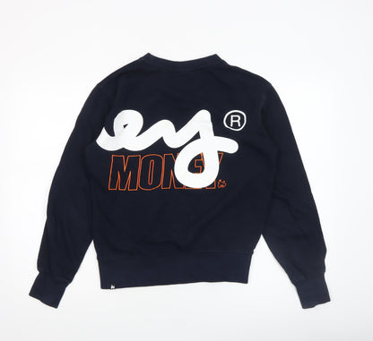 Womens UK Size S Money Blue Pullover Sweatshirt