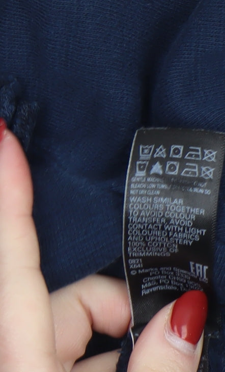 Womens UK Size 14 Marks and Spencer Blue Pullover Sweatshirt