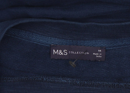 Womens UK Size 14 Marks and Spencer Blue Pullover Sweatshirt