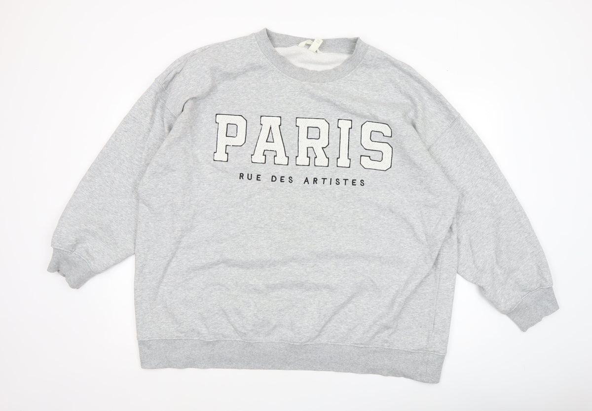 Mens UK Size XL H&M Grey Pullover Sweatshirt