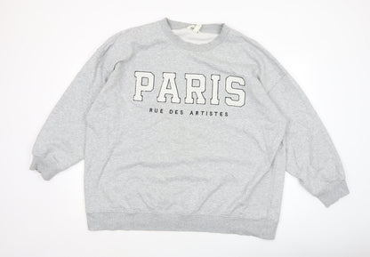 Mens UK Size XL H&M Grey Pullover Sweatshirt