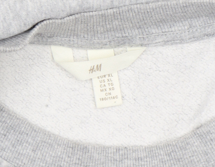 Mens UK Size XL H&M Grey Pullover Sweatshirt