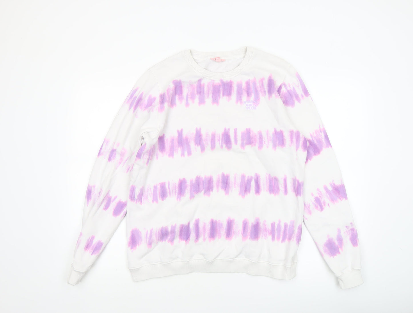 Womens UK Size S Strong Girls Club Multicoloured Pullover Sweatshirt