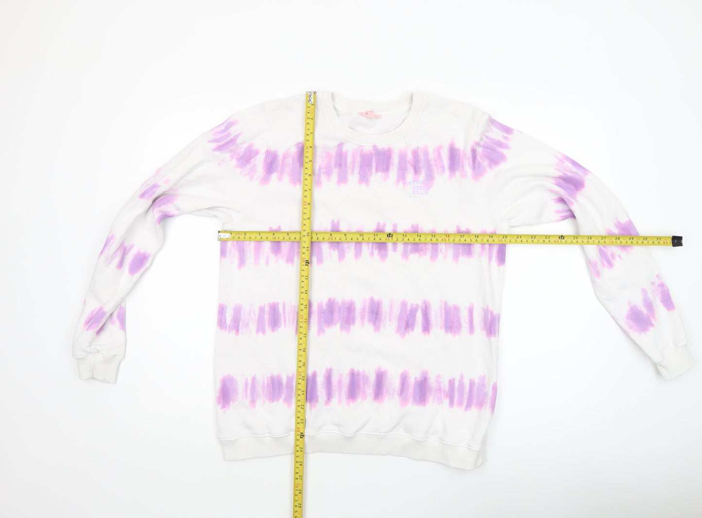 Womens UK Size S Strong Girls Club Multicoloured Pullover Sweatshirt