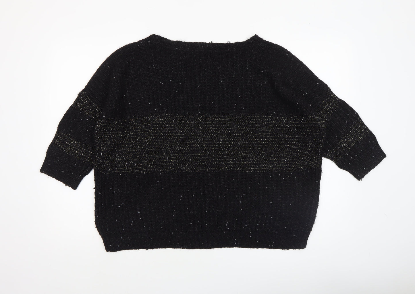 Womens UK Size XL Hilfiger Denim Black Pullover Jumper