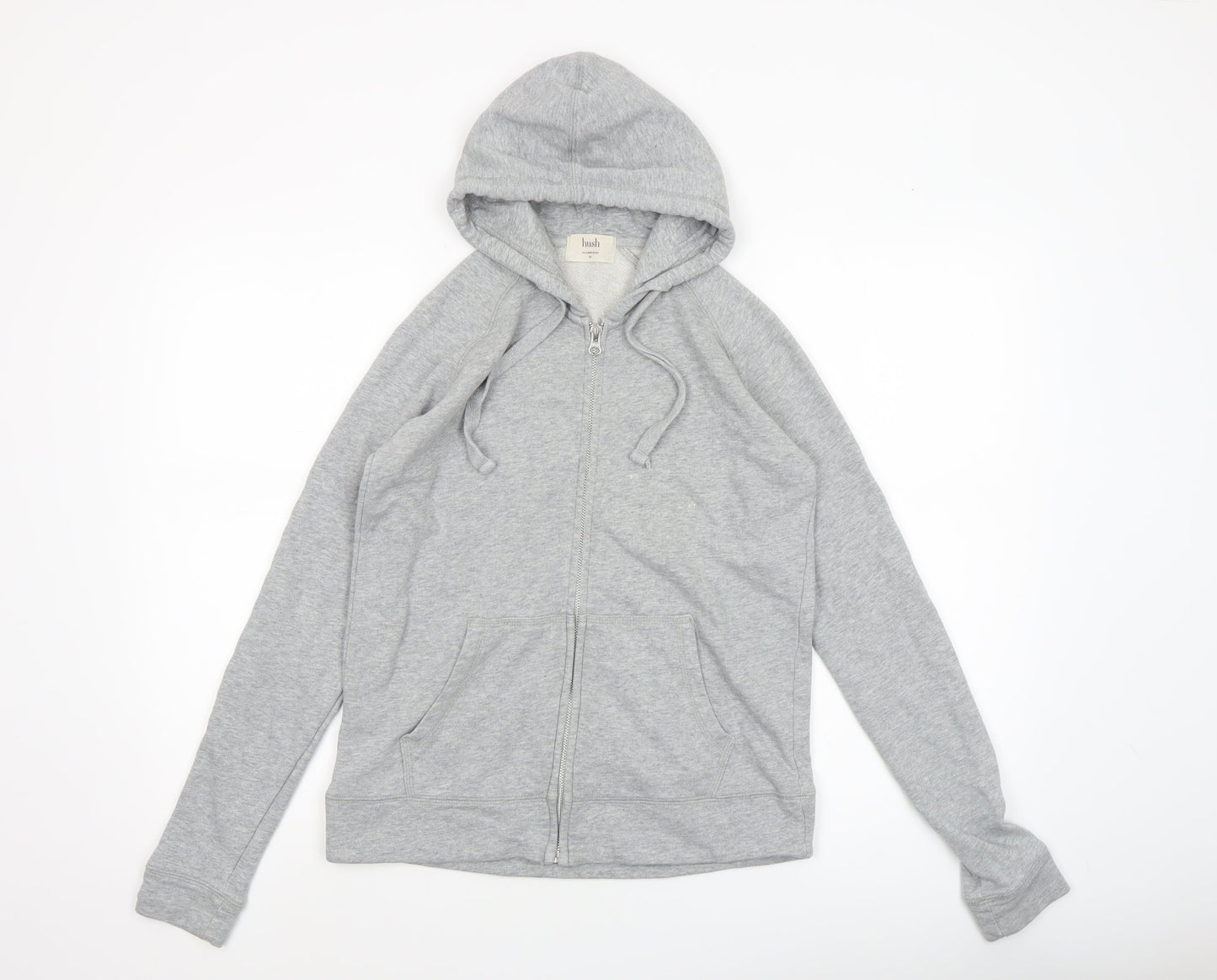 Unisex Adults UK Size XS Hush Grey Full Zip Hoodie