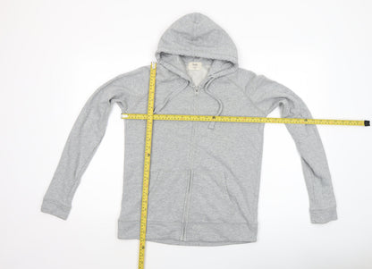 Unisex Adults UK Size XS Hush Grey Full Zip Hoodie