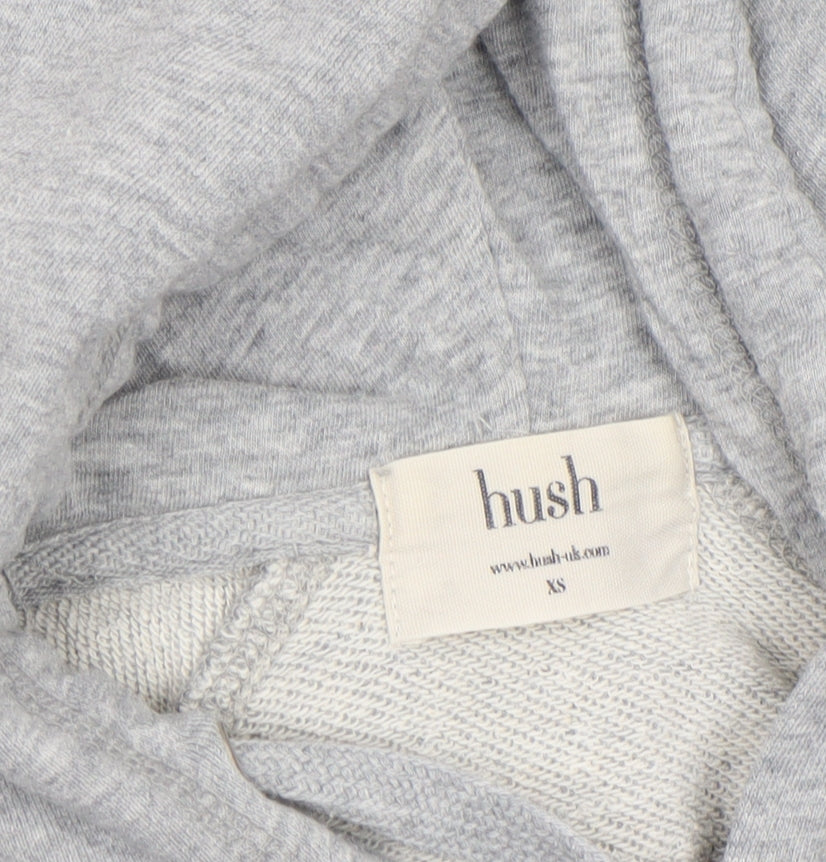 Unisex Adults UK Size XS Hush Grey Full Zip Hoodie