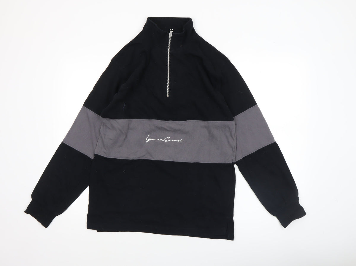 Mens UK Size S YAE Black Pullover Sweatshirt