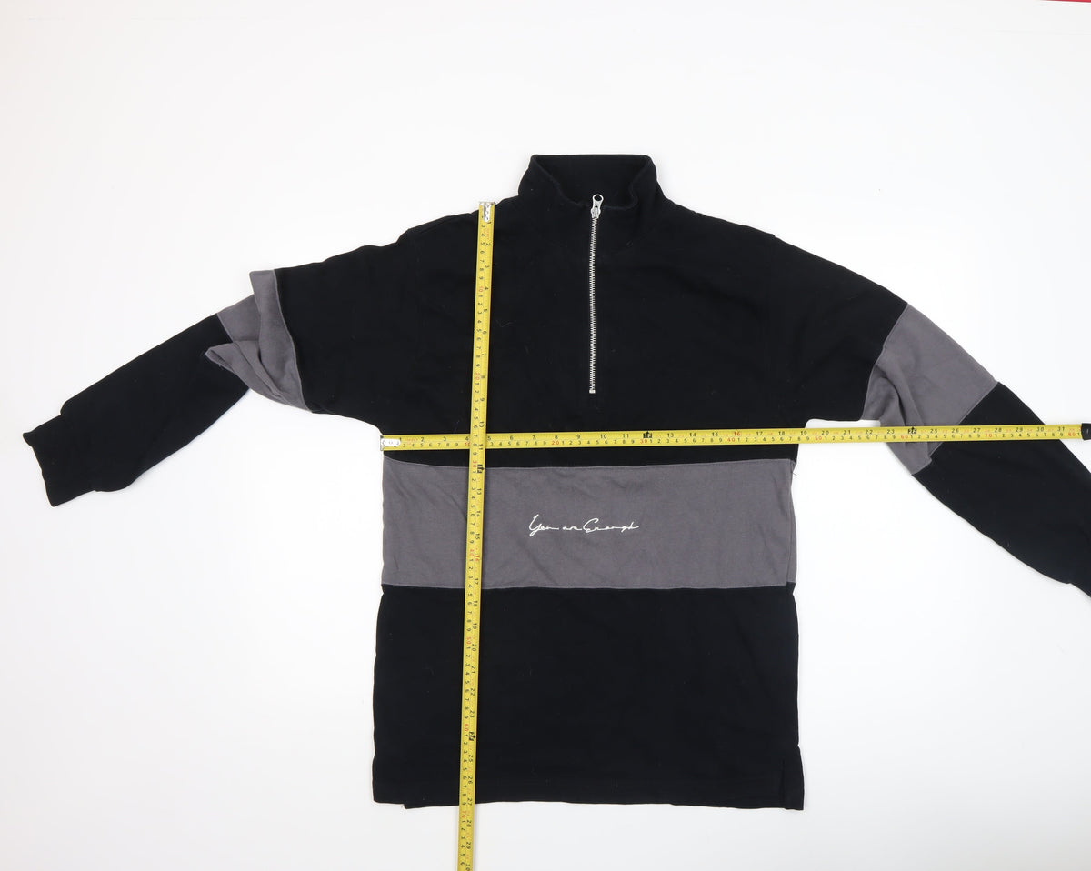 Mens UK Size S YAE Black Pullover Sweatshirt