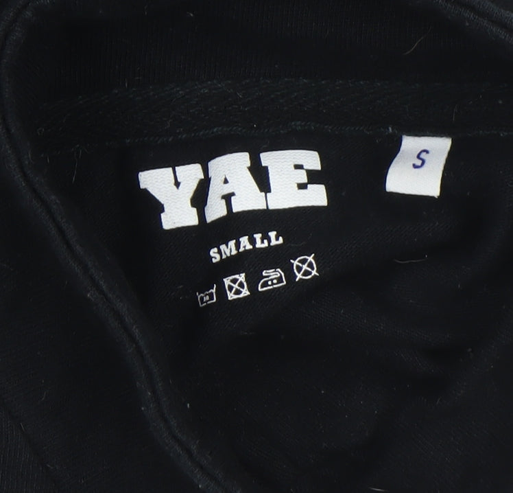 Mens UK Size S YAE Black Pullover Sweatshirt