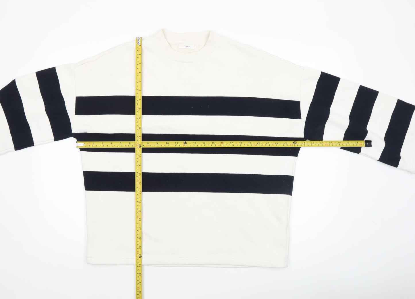 Womens UK Size S RESERVED White Pullover Sweatshirt