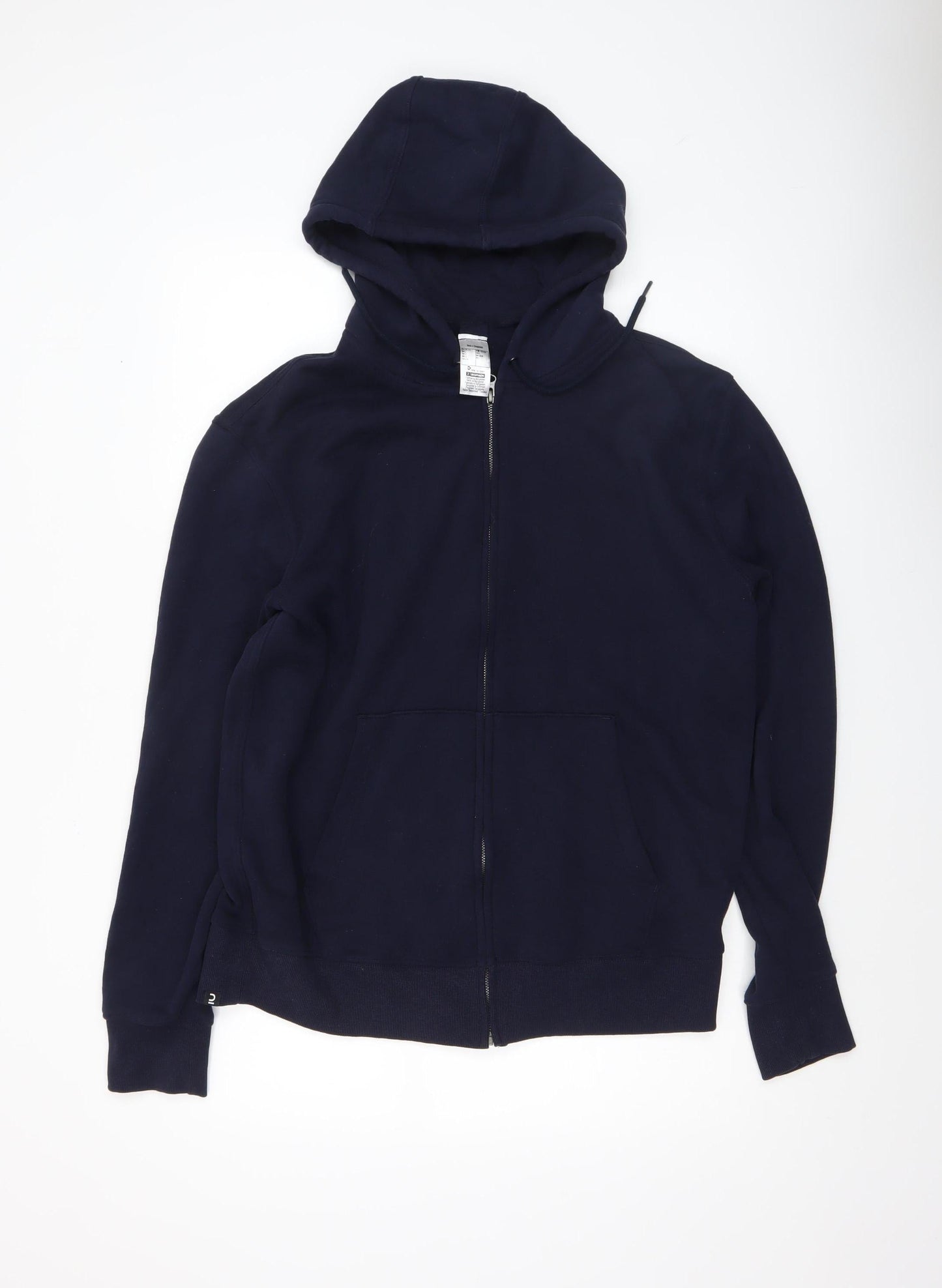 Mens UK Size S DECATHLON Blue Full Zip Hoodie