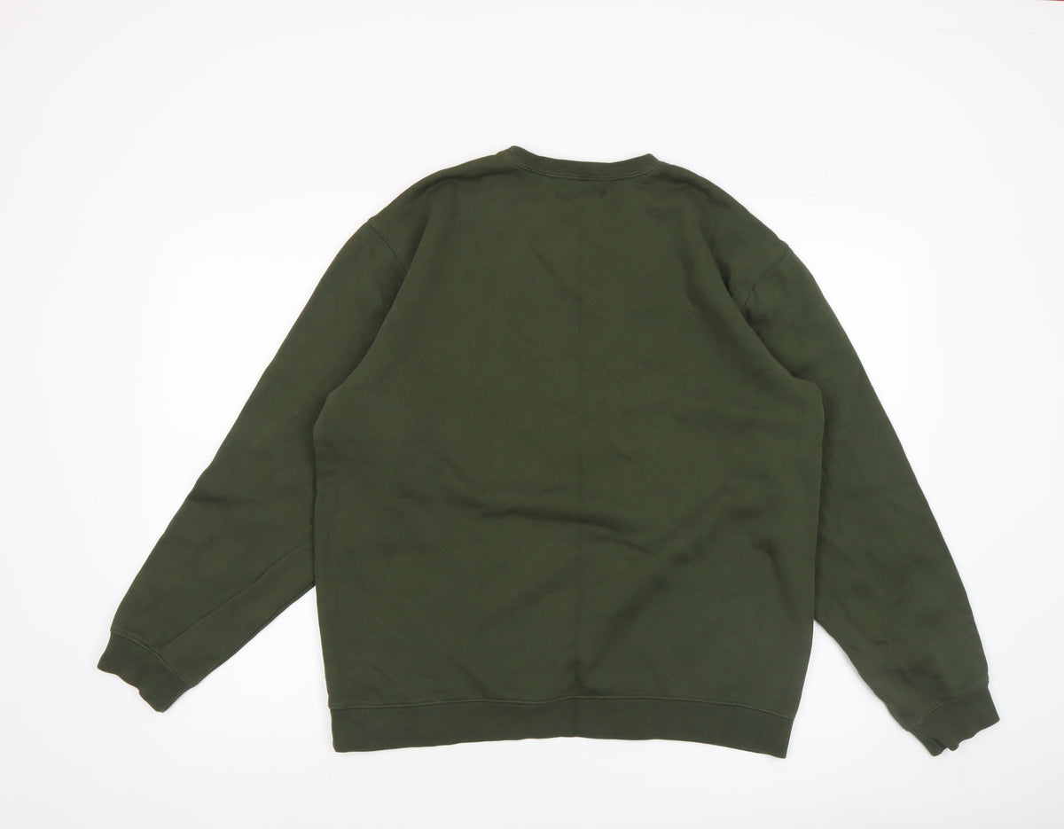 Mens UK Size M Van Heusen Green Pullover Sweatshirt