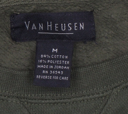 Mens UK Size M Van Heusen Green Pullover Sweatshirt