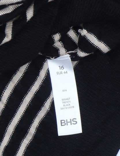 Womens UK Size 16 BHS Black Pullover Jumper
