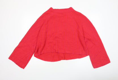 Womens UK Size S ASOS DESIGN Red Cardigan Jumper