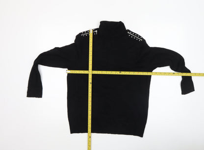 Womens UK Size 12 Wallis Black Pullover Jumper