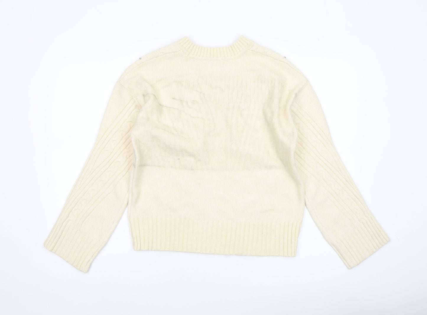 Womens UK Size S Marks and Spencer Ivory Pullover Jumper