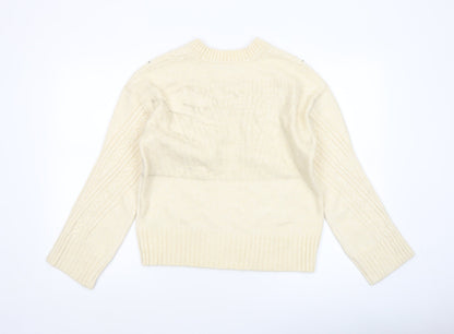Womens UK Size S Marks and Spencer Ivory Pullover Jumper