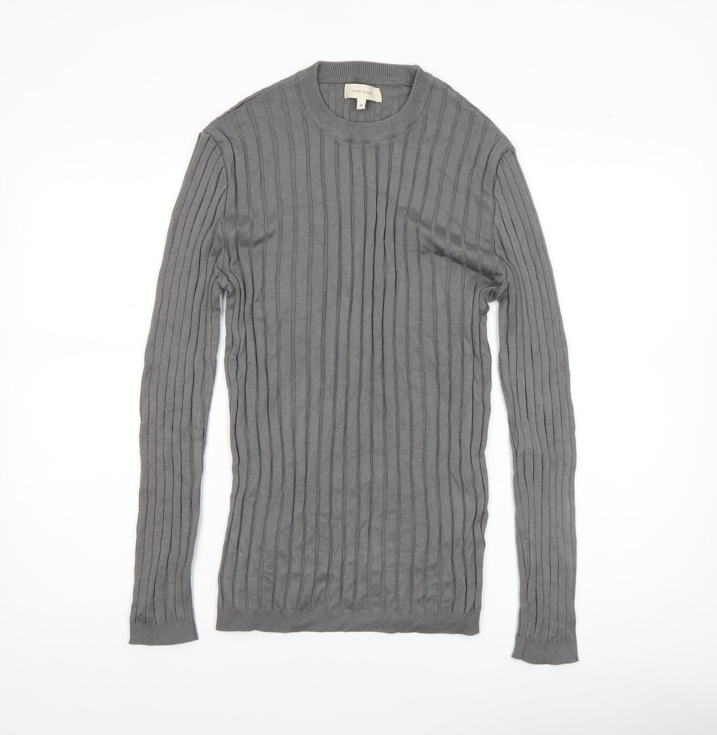Womens UK Size M River Island Grey Pullover Jumper