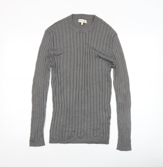 Womens UK Size M River Island Grey Pullover Jumper