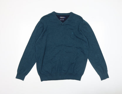 Mens UK Size L Benetti Blue Pullover Jumper