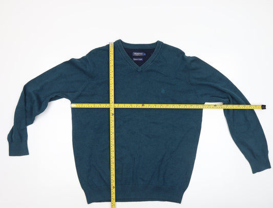 Mens UK Size L Benetti Blue Pullover Jumper