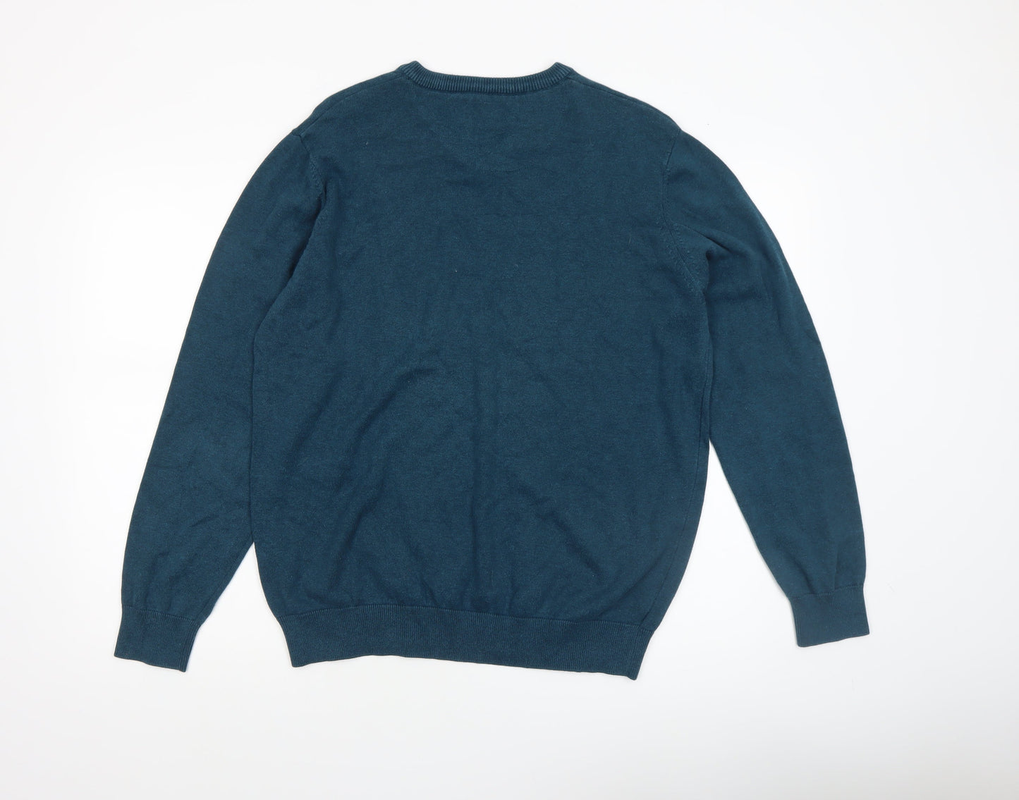 Mens UK Size L Benetti Blue Pullover Jumper