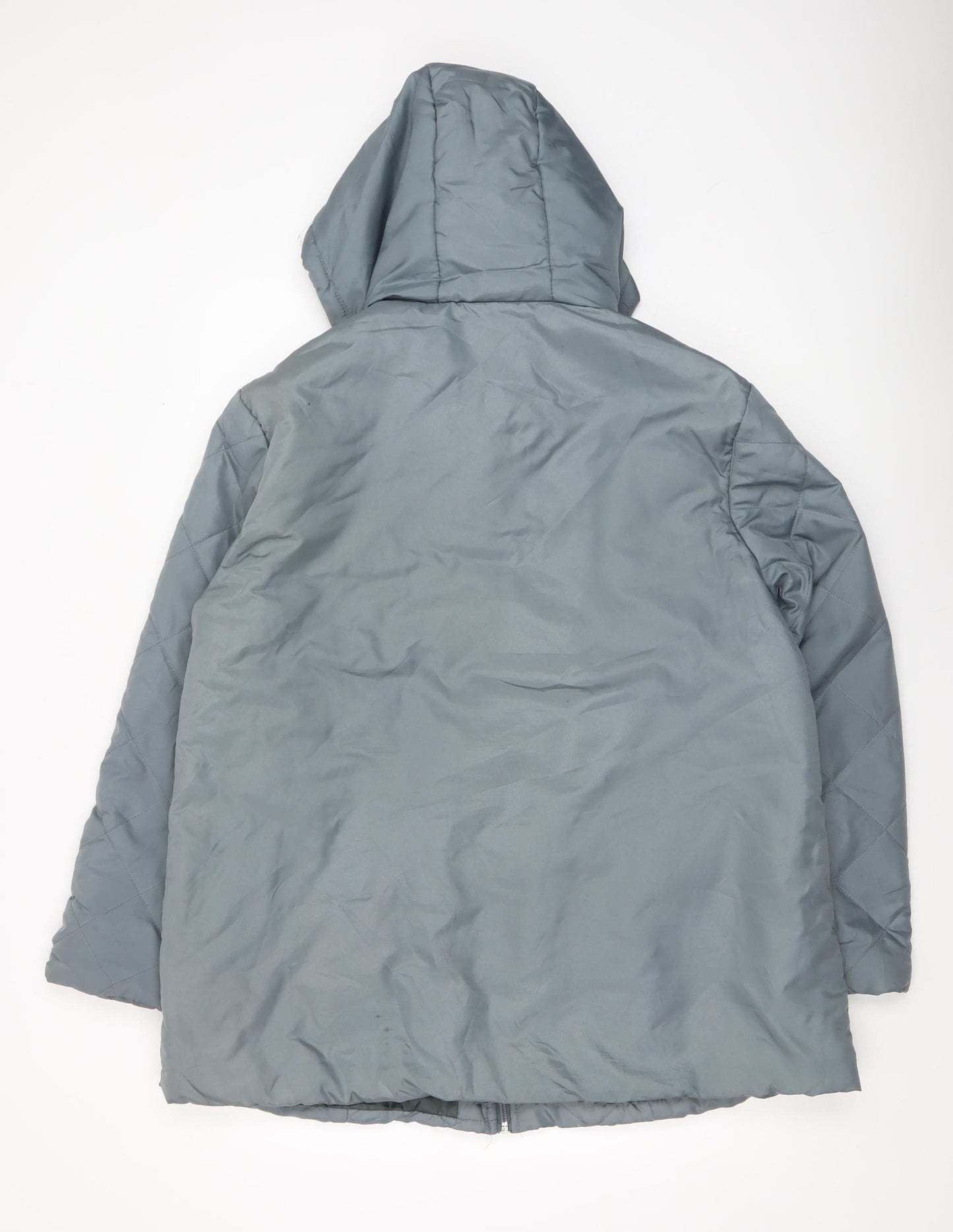 Womens UK Size L ANNE DE LANCAY Grey Puffer Jacket